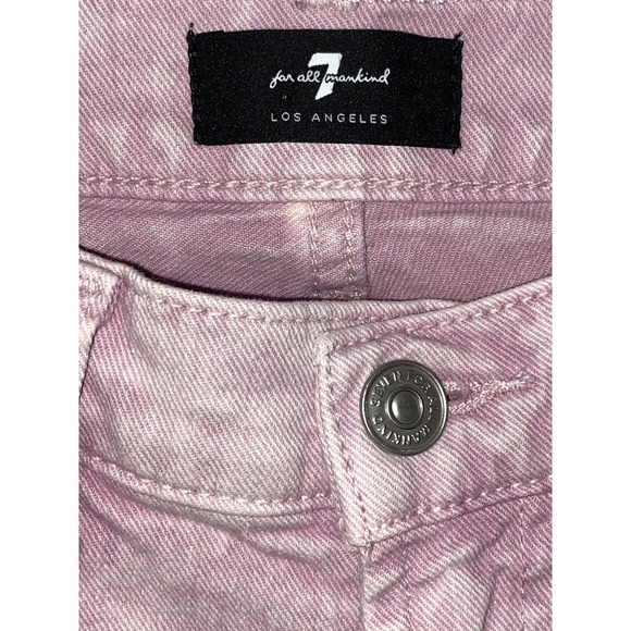 SEVEN FOR ALL MANKIND Jeans Womens 26 Pink High Waist High Rise Cropped Straight - Picture 6 of 14